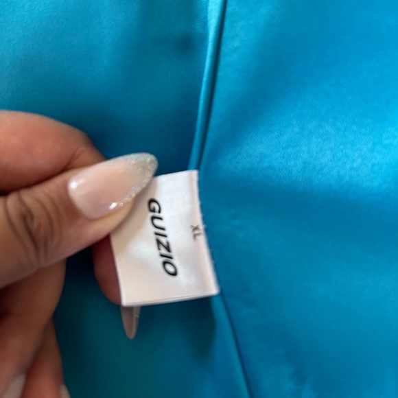 Danielle Guzio Satin Beaded Lace-up Bustier Top - Picture 10 of 10